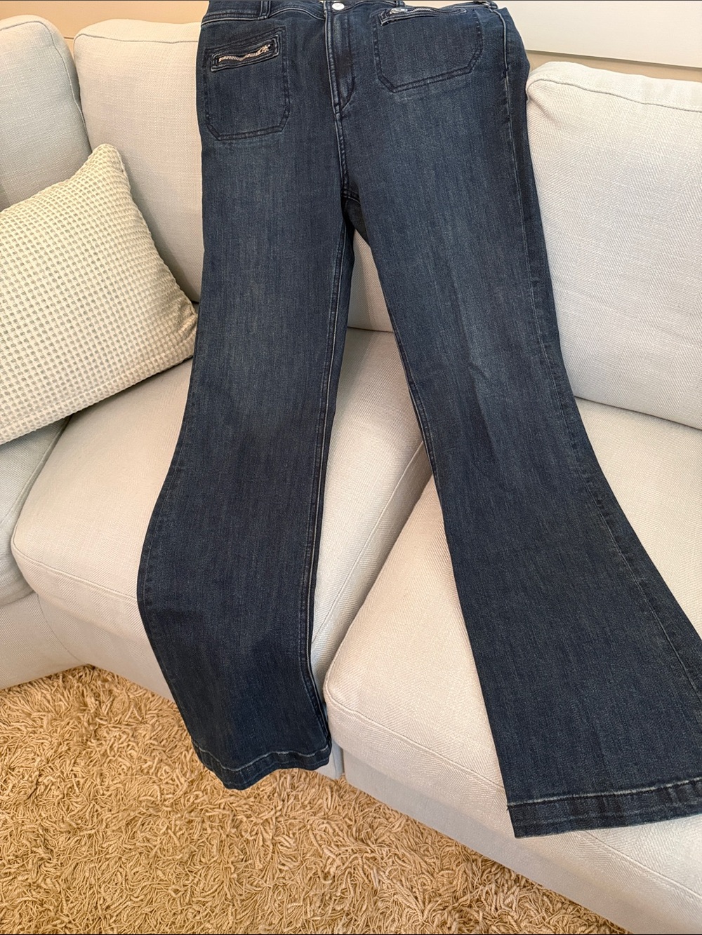 Anthropologie Indigo Flared Wide-Leg Jeans